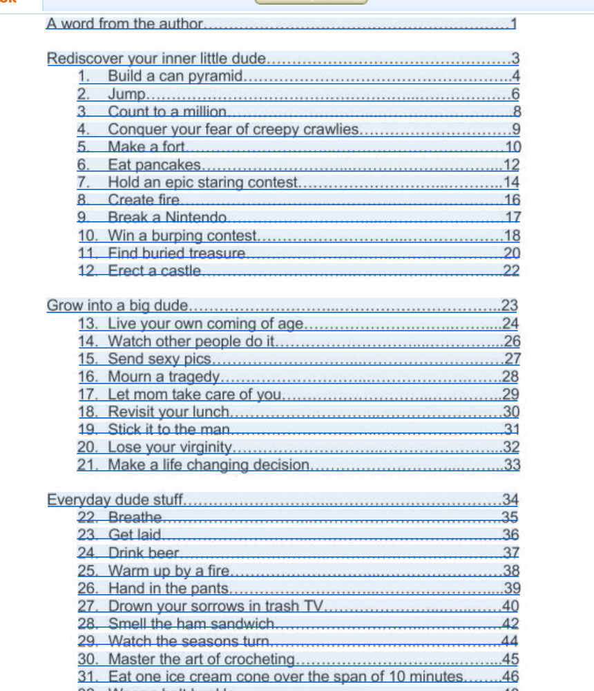 A Dudes Comfort Haven Handbook