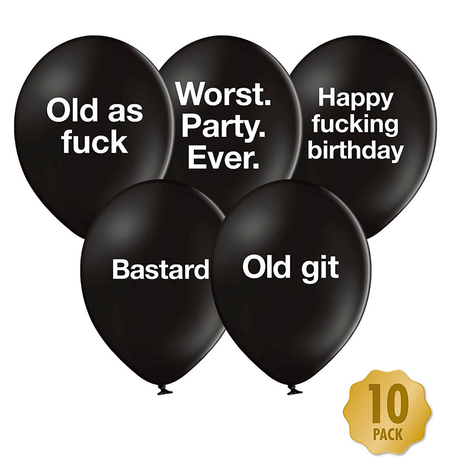 Abusive Birthday Balloons Profanity Party Essentials