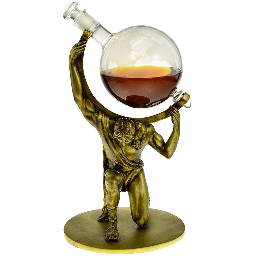 Atlas Globe Spirit Decanter Set