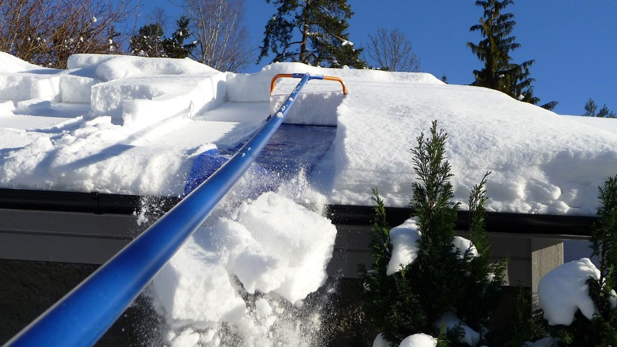 Avalanche Snow Removal Rake with Wheeled Slide