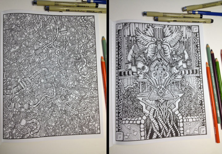 Grandmaster Ink Artist Advanced Maze Coloring Book