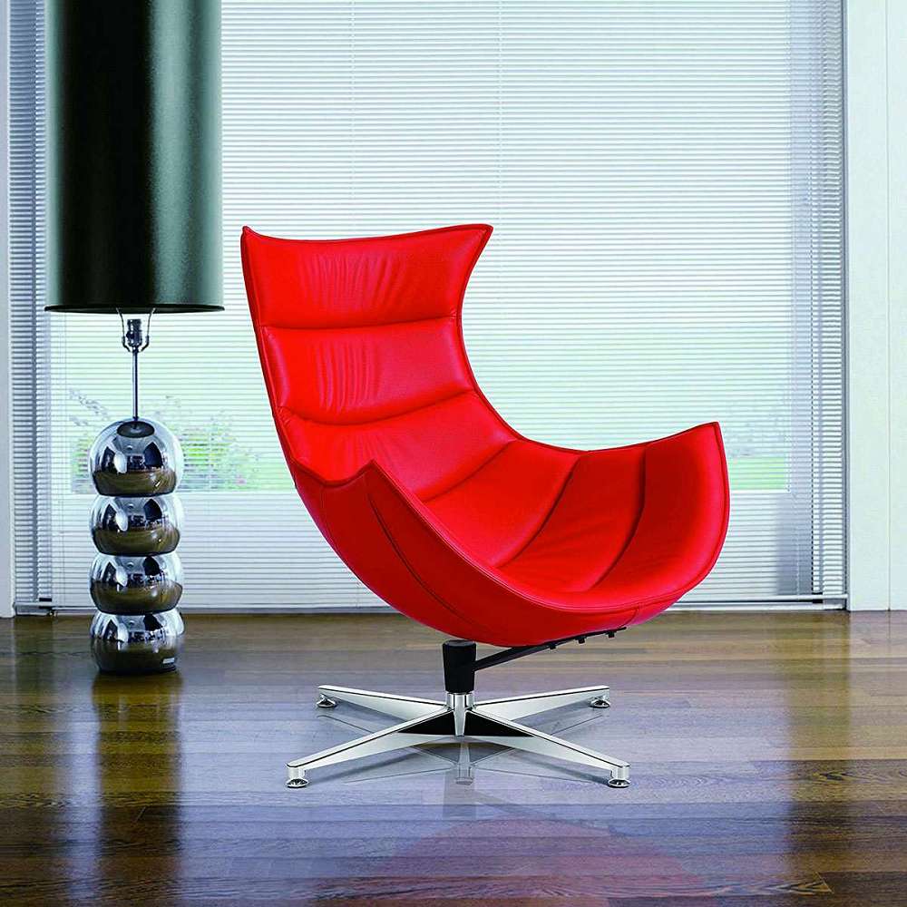 Bomber Jacket Swivel Cocoon Evil Villain Chair