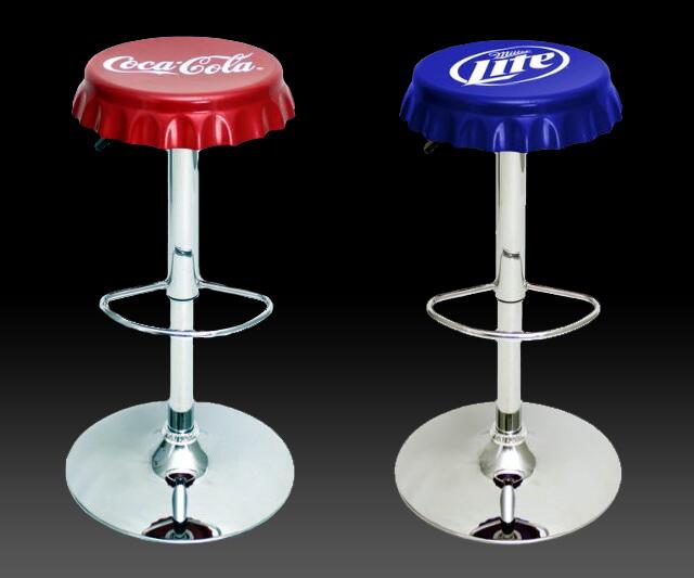 Bottle Cap Swivel Bar Stools