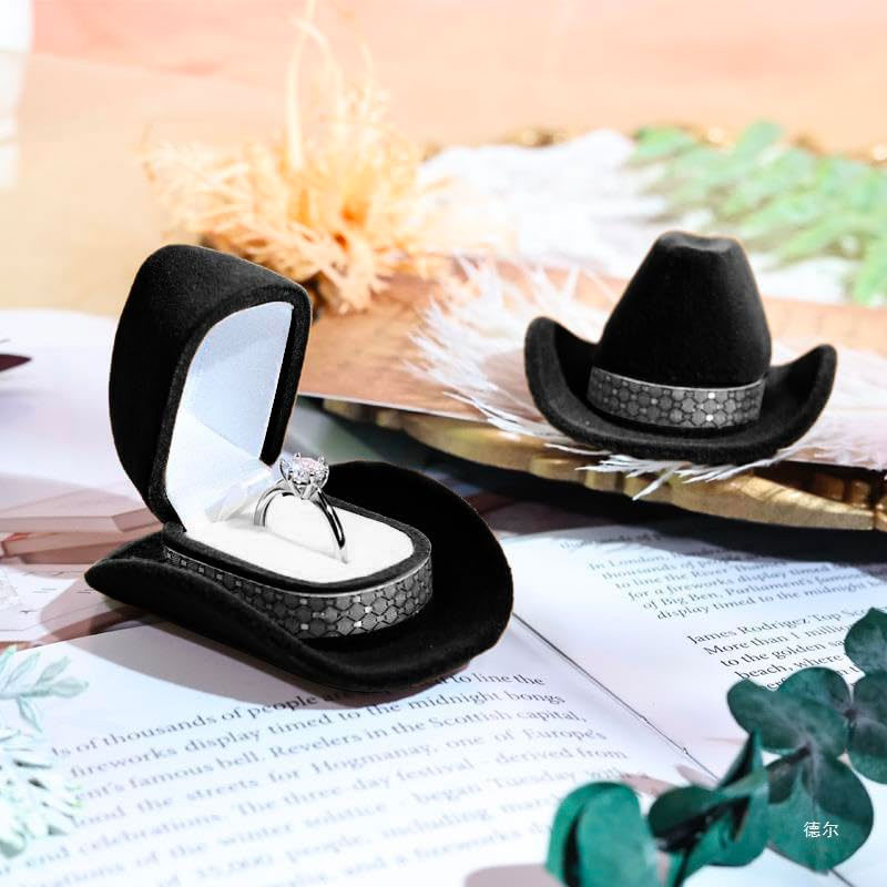 Cowboy Hat Ring Presentation Box