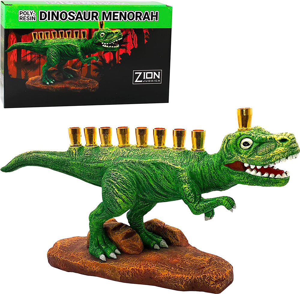 Dinosorah TRex Hanukkah Menorah