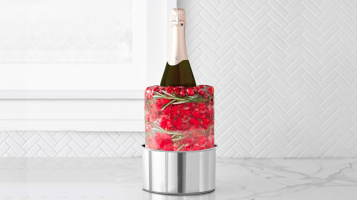 DIY Wine Bottle Ice Sculpture