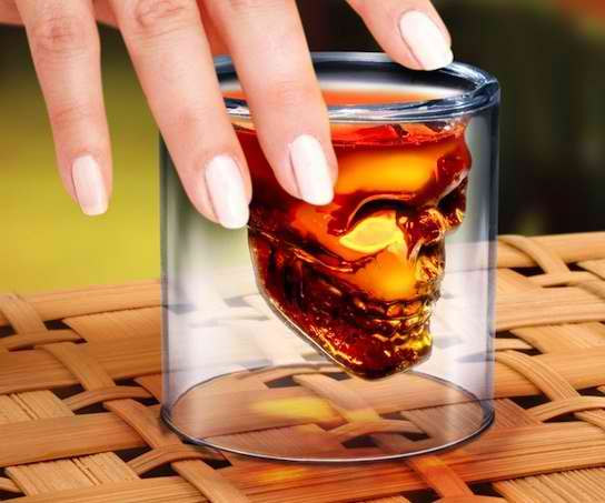 Doomed Skull Shot Glass Mayan Apocalypse Elixir