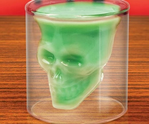 Doomed Skull Shot Glass Mayan Apocalypse Elixir