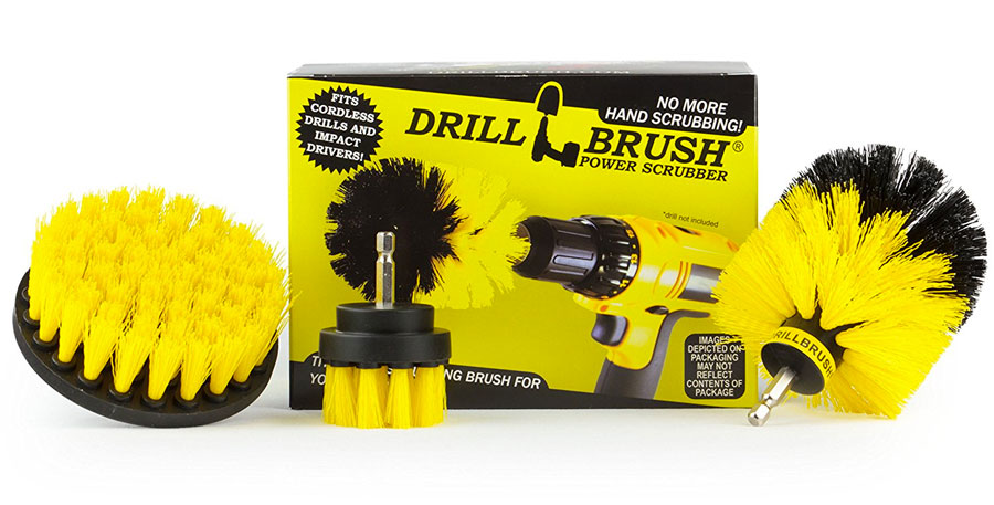 Drillbrush Power Scrubber Kit with Interchangeable Shafts