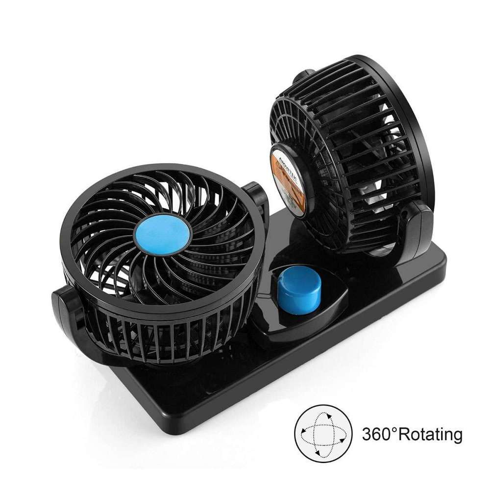 AboveTEK Dual Head Vehicle Fan