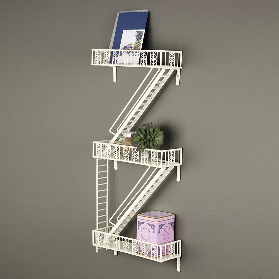 Fire Escape Shelf Nostalgic Steel Decor