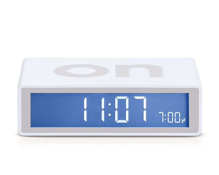 Lexon Flip Alarm Clock Charming OnOff Design