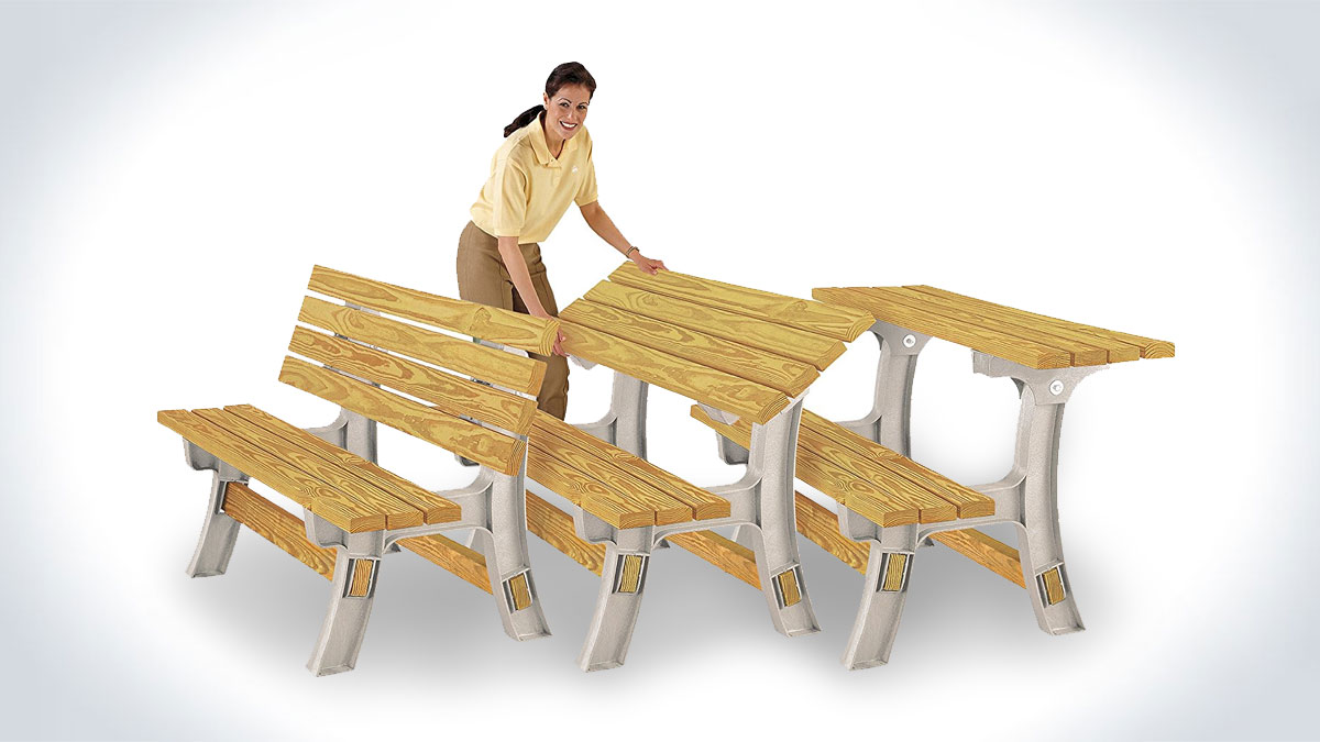 Flip Top BenchTable DualSided Picnic Solution