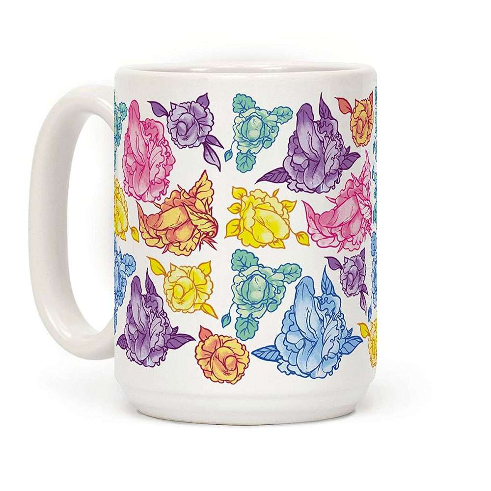 HUMAN Floral Phallus Coffee Cup