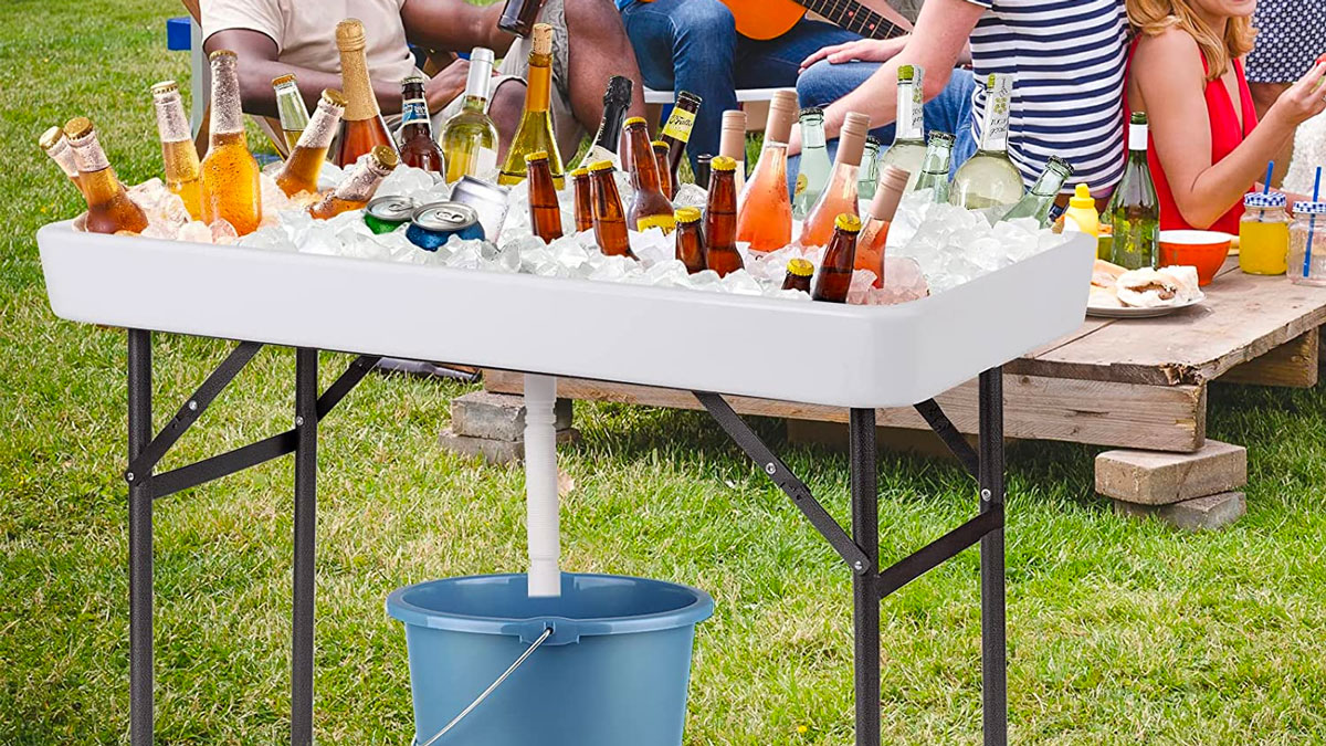 Folding Ice Table Chilled Beverage Oasis