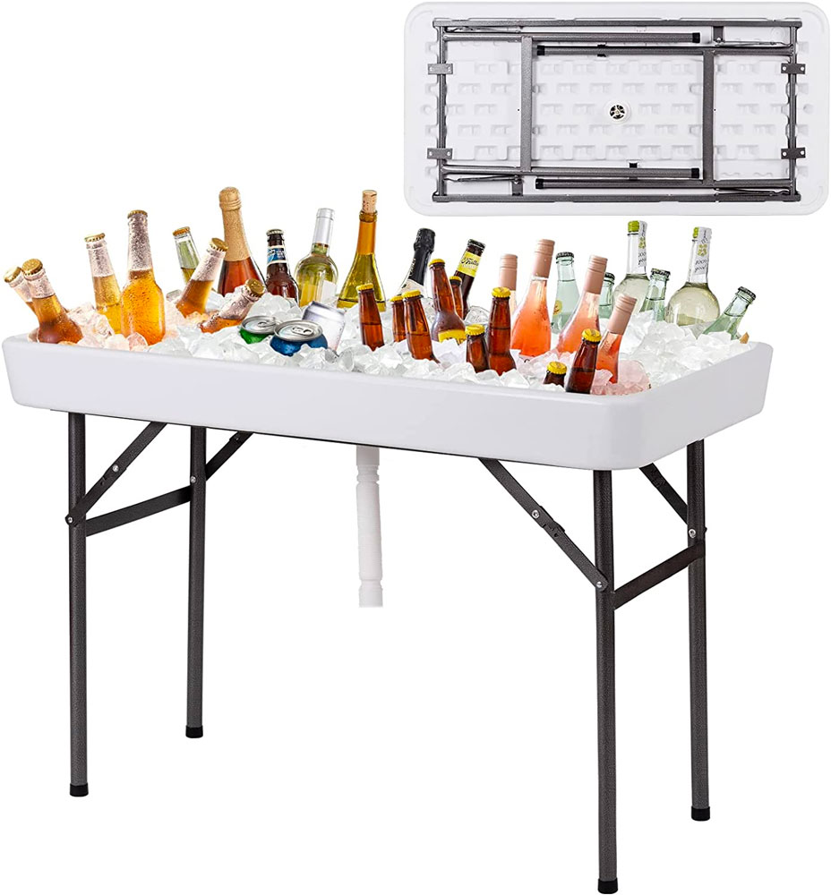 Folding Ice Table Chilled Beverage Oasis