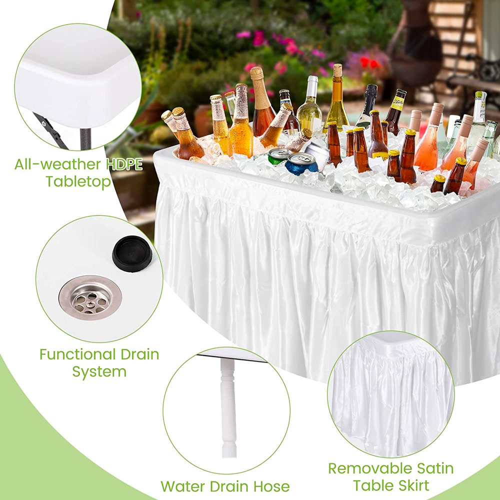 Folding Ice Table Chilled Beverage Oasis