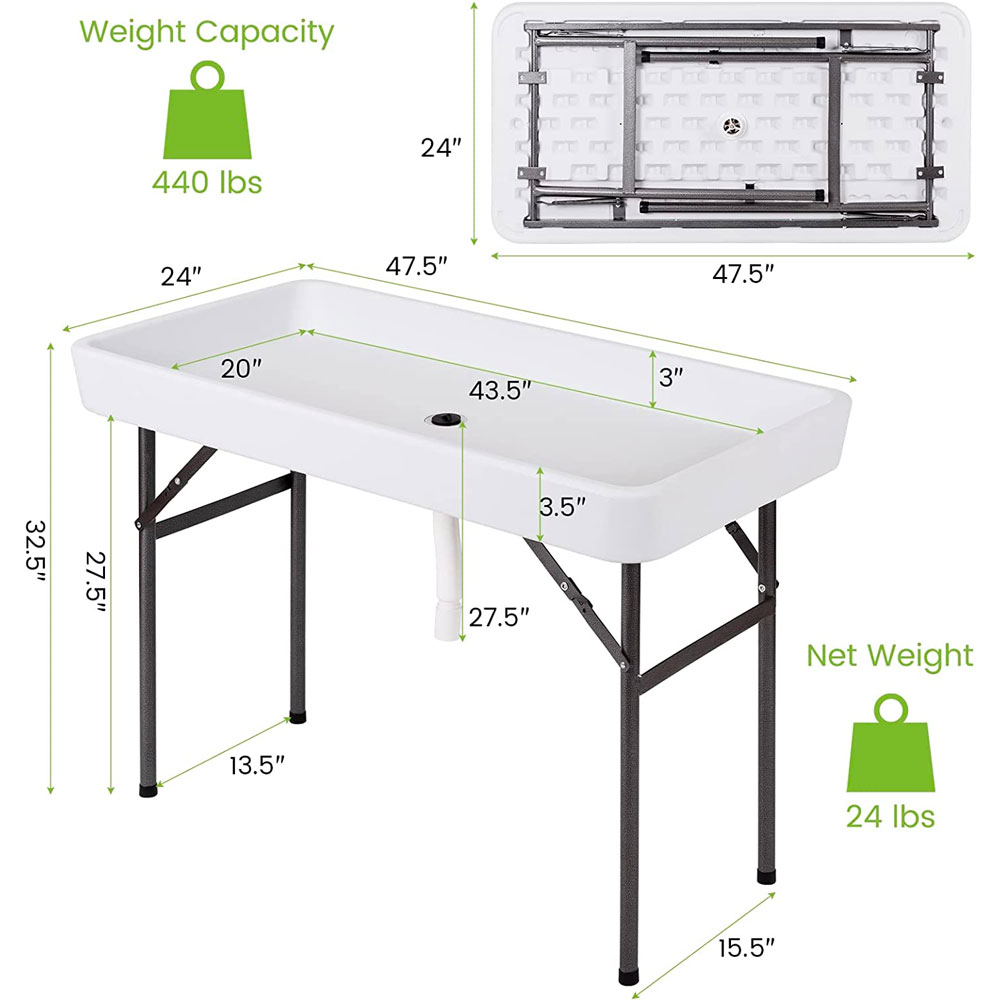 Folding Ice Table Chilled Beverage Oasis