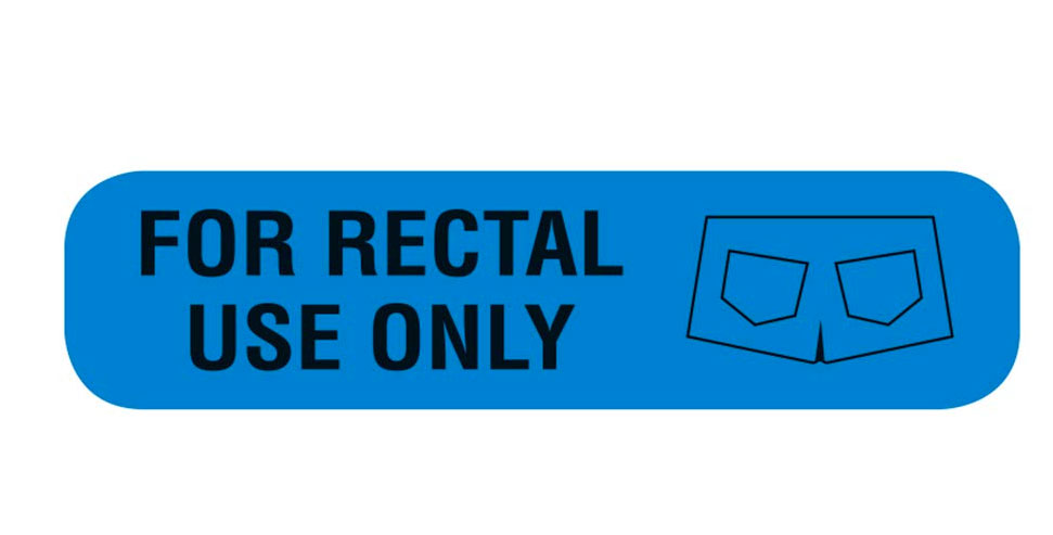 For Rectal Use Only Adhesive Labels