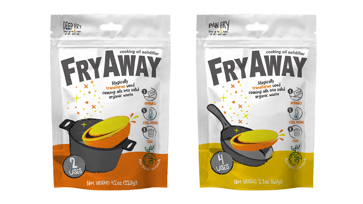 FryAway Solidifier Pan Deep Fry Packs