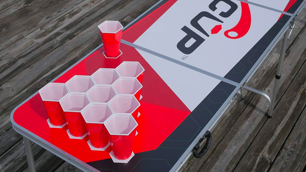 Hexcup Beer Pong Set Honeycomb Design