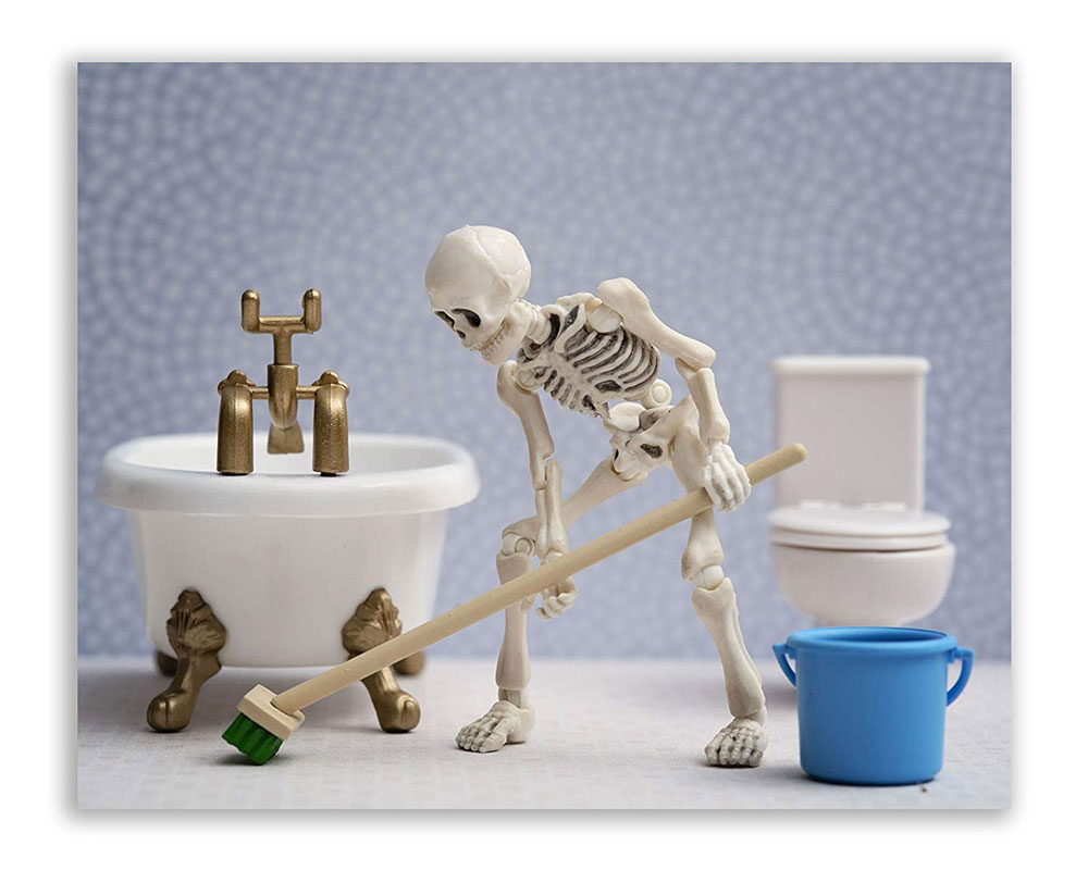 Summit Designs Skeleton Bathroom Art