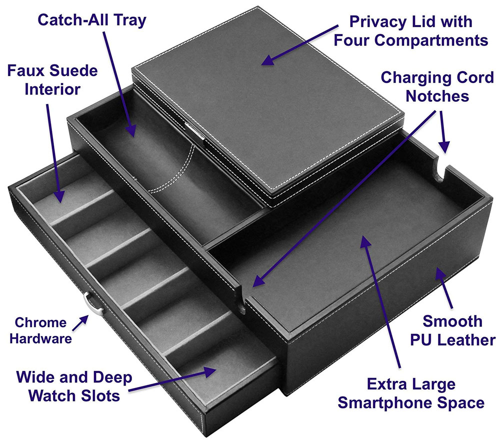 Houndsbay Admiral Mens Valet Organizer