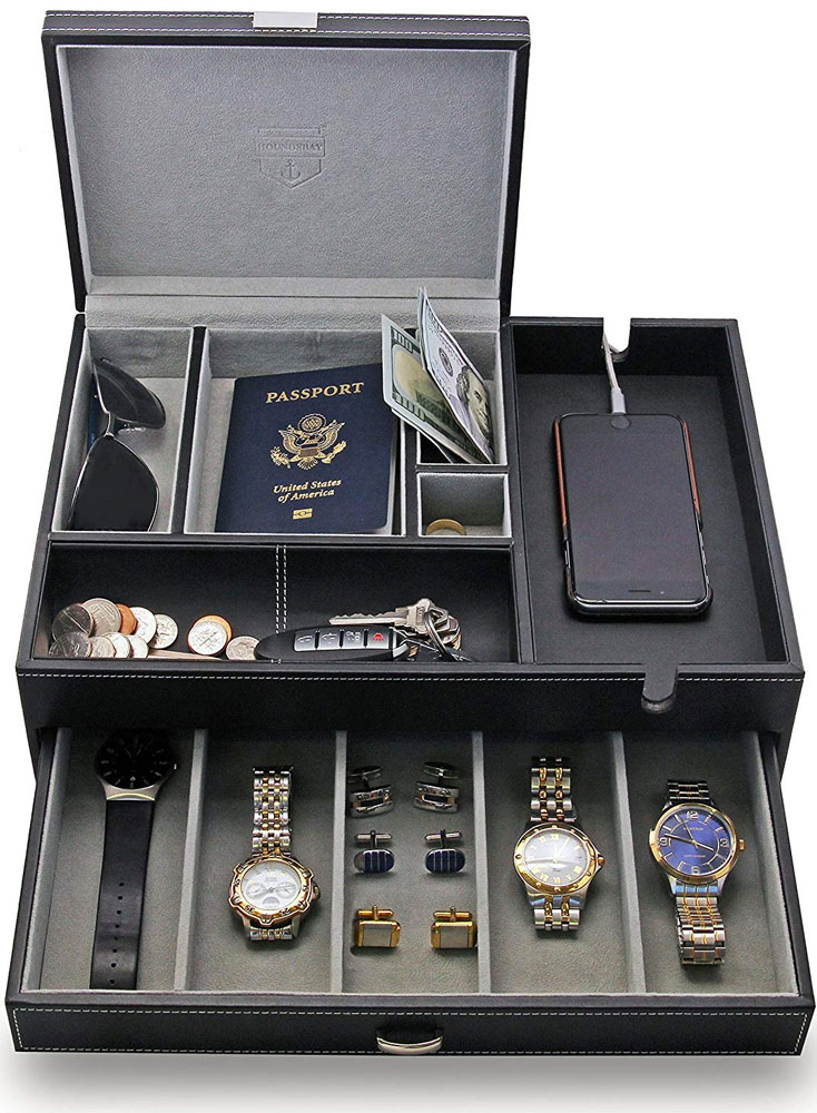 Houndsbay Admiral Mens Valet Organizer