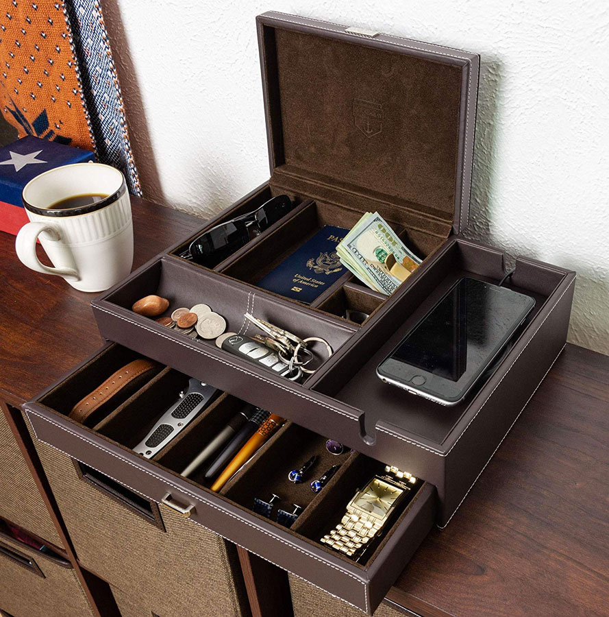 Houndsbay Admiral Mens Valet Organizer