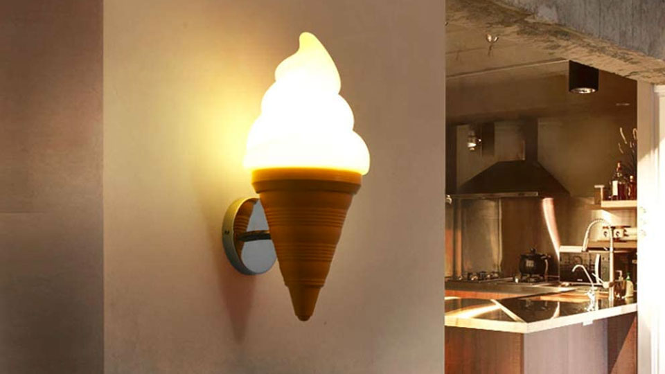 Ice Cream Cone Glow Sconce