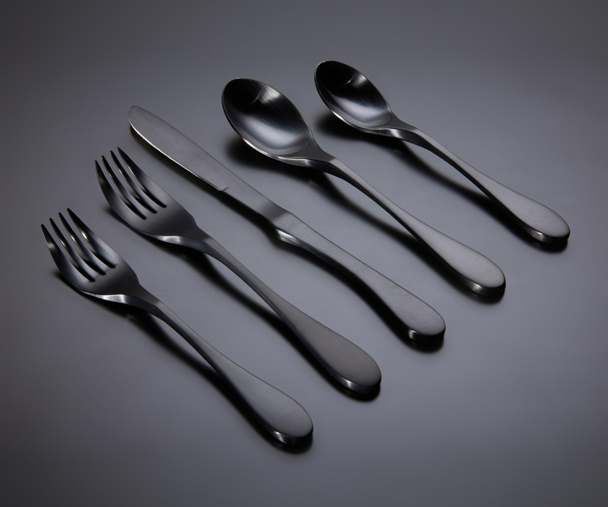 Knork Titanium Black Cutlery Set