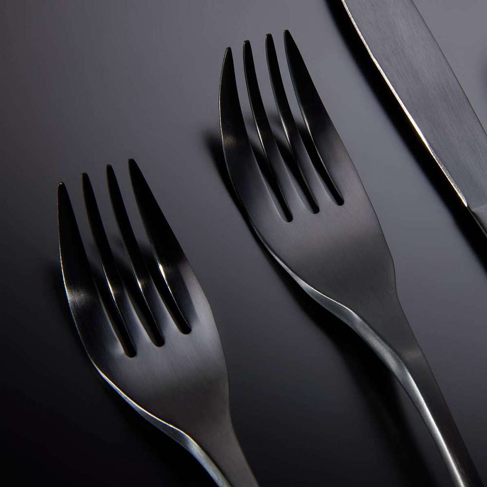 Knork Titanium Black Cutlery Set