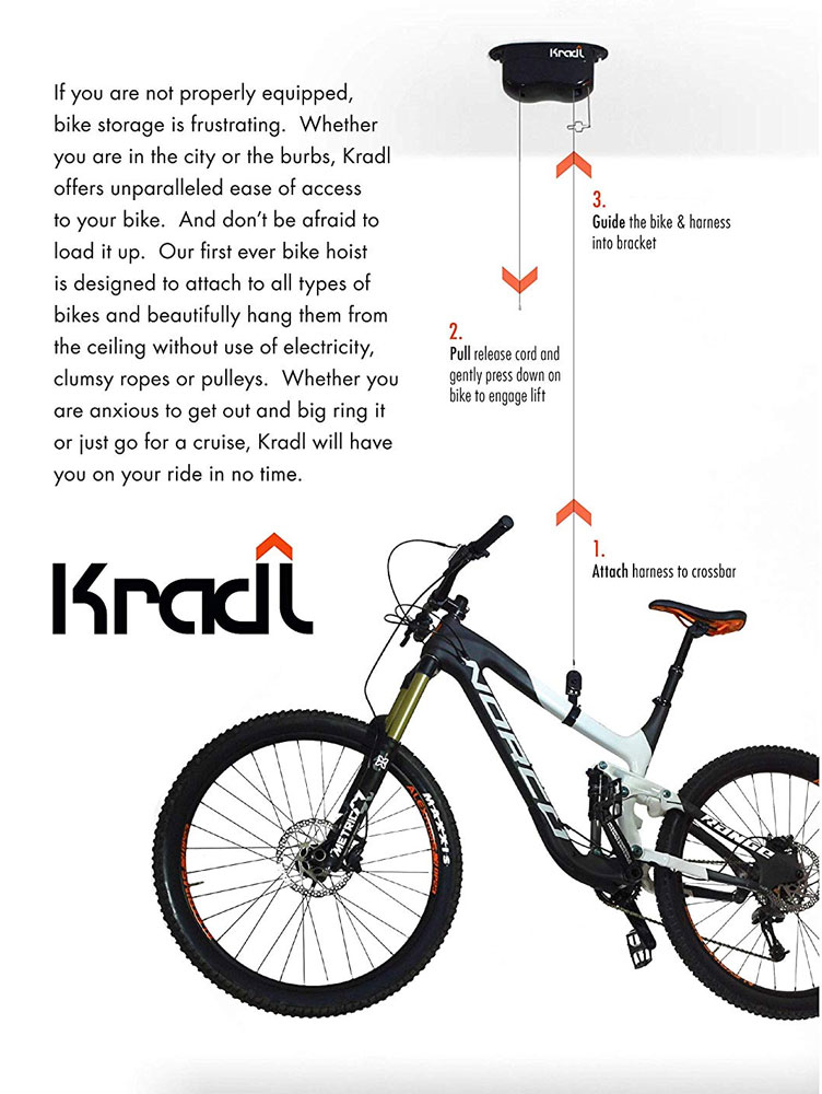 Kradl Bike Lift Storage Innovation