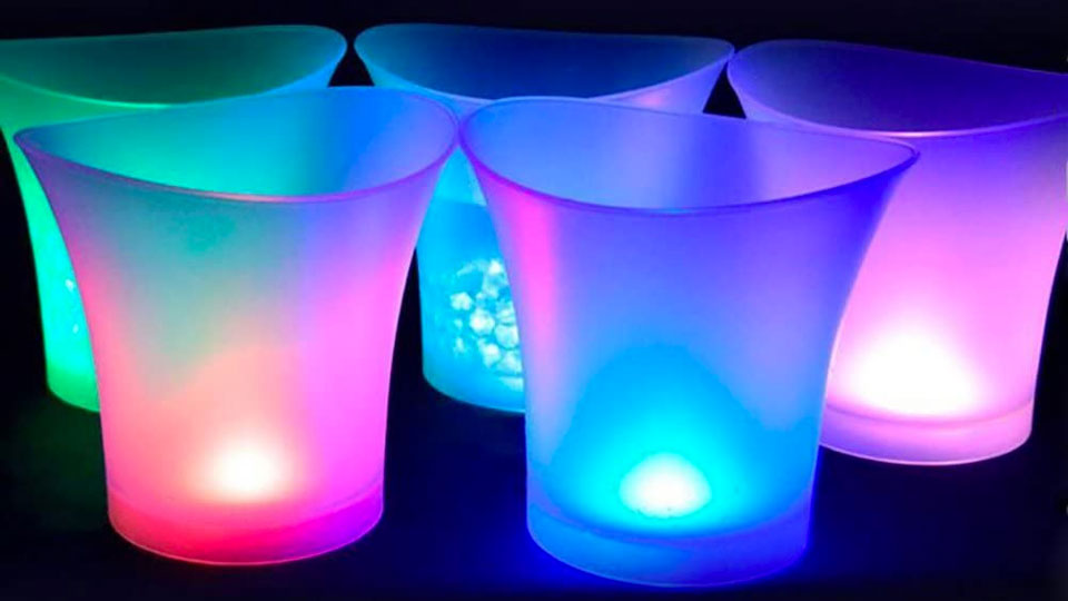 LED Illuminated Ice Cooler