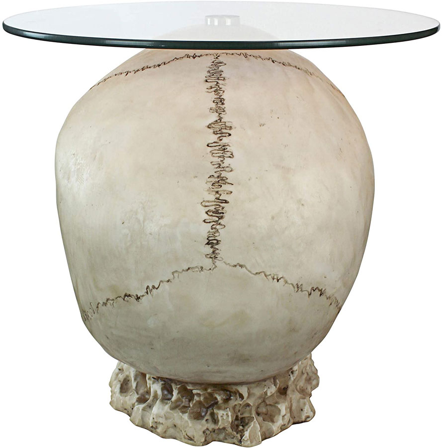 Design Toscano Skull Glass Table