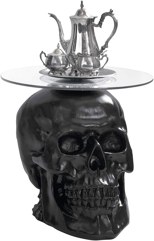 Design Toscano Skull Glass Table