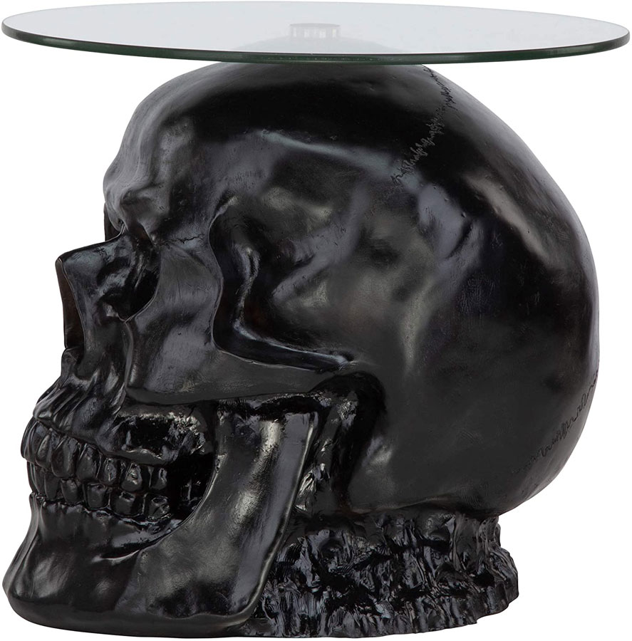 Design Toscano Skull Glass Table