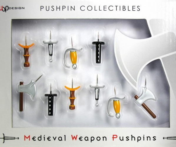 Medieval Weaponry Push Pins Set