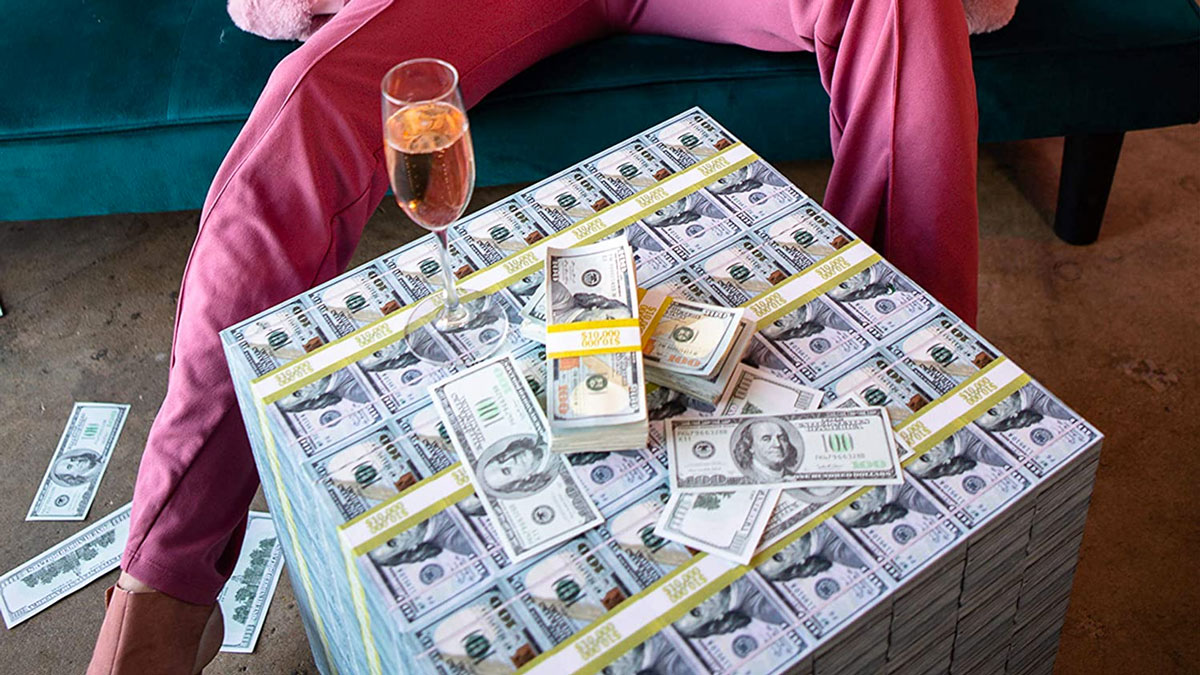 Million Dollar Cube Money Display Table