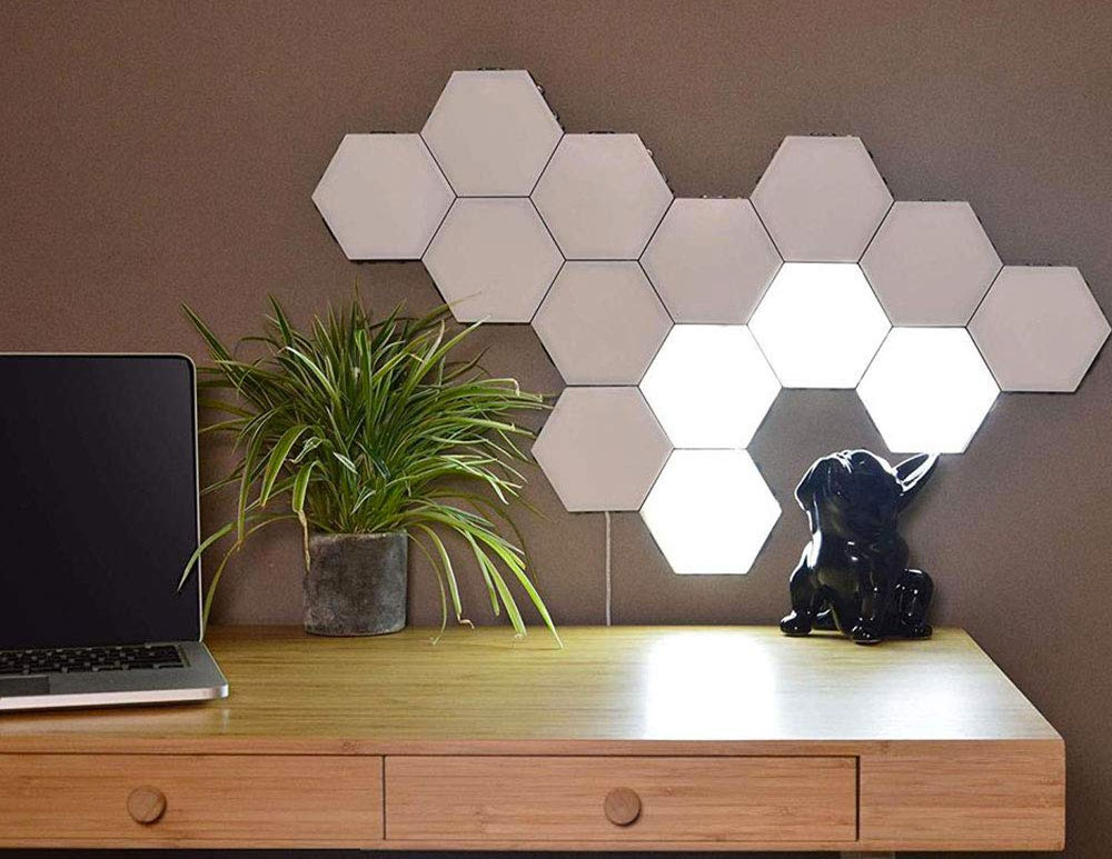 Hexagonal Lights Custom Modular Wall Art