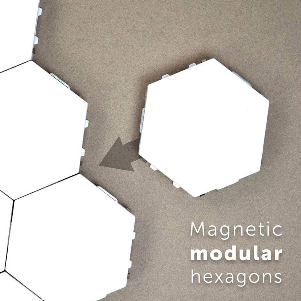 Hexagonal Lights Custom Modular Wall Art