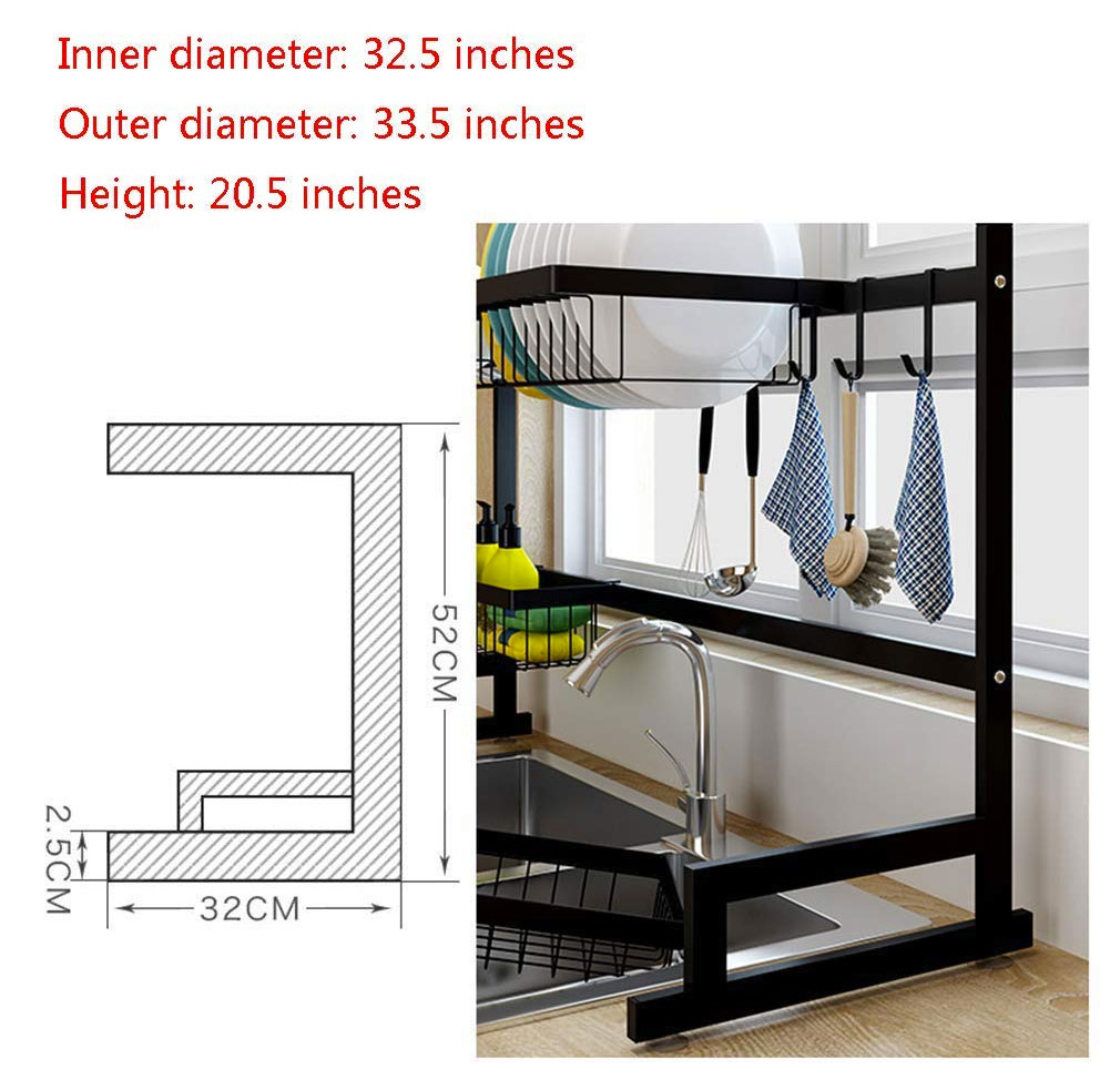 Stainless Steel Sink Dish Storage Rack