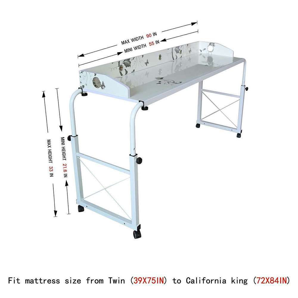 Overbed Mobile Workstation in Various Colors