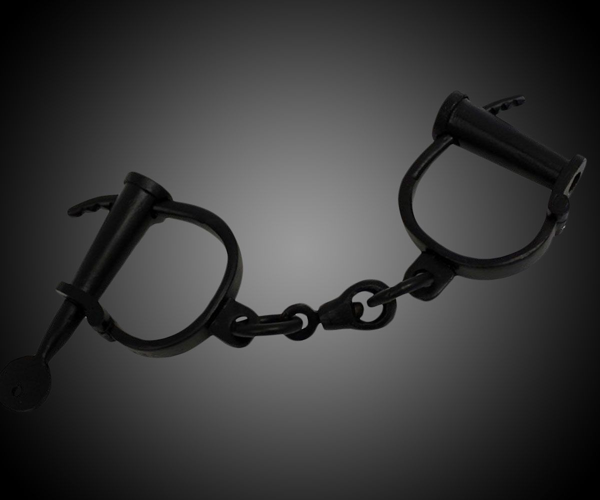 Pirate Handcuffs Authentic Iron Restraints