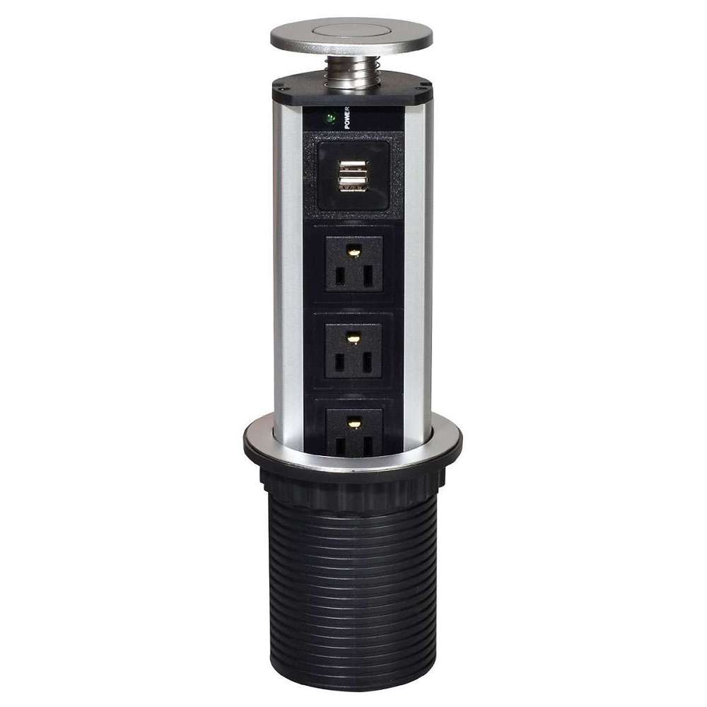 Kitchen Desktop Popup Power Hub