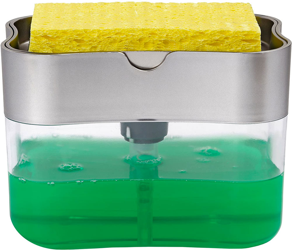 Press n Suds Soap Pump Sponge Caddy Combo