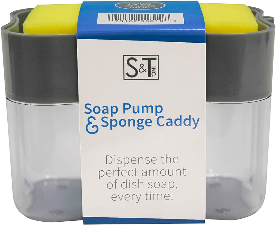 Press n Suds Soap Pump Sponge Caddy Combo