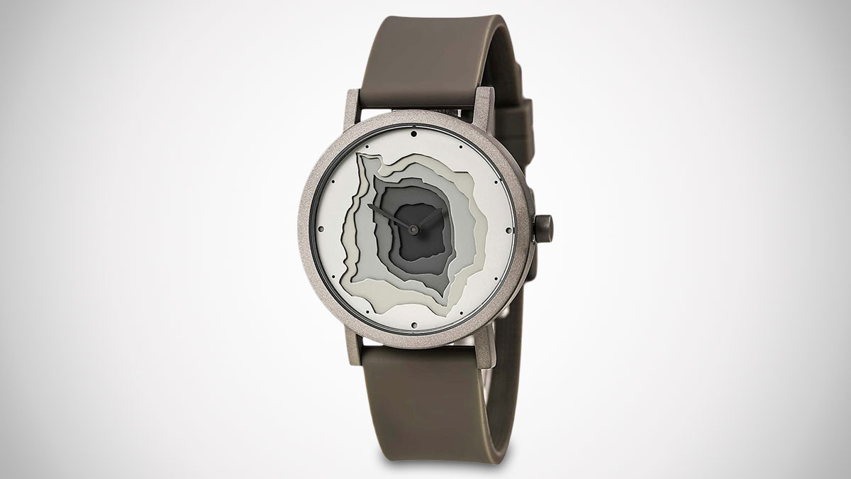 TerraTime Watch Topographic Layered Timepiece