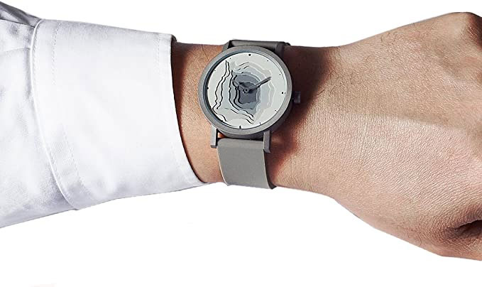 TerraTime Watch Topographic Layered Timepiece