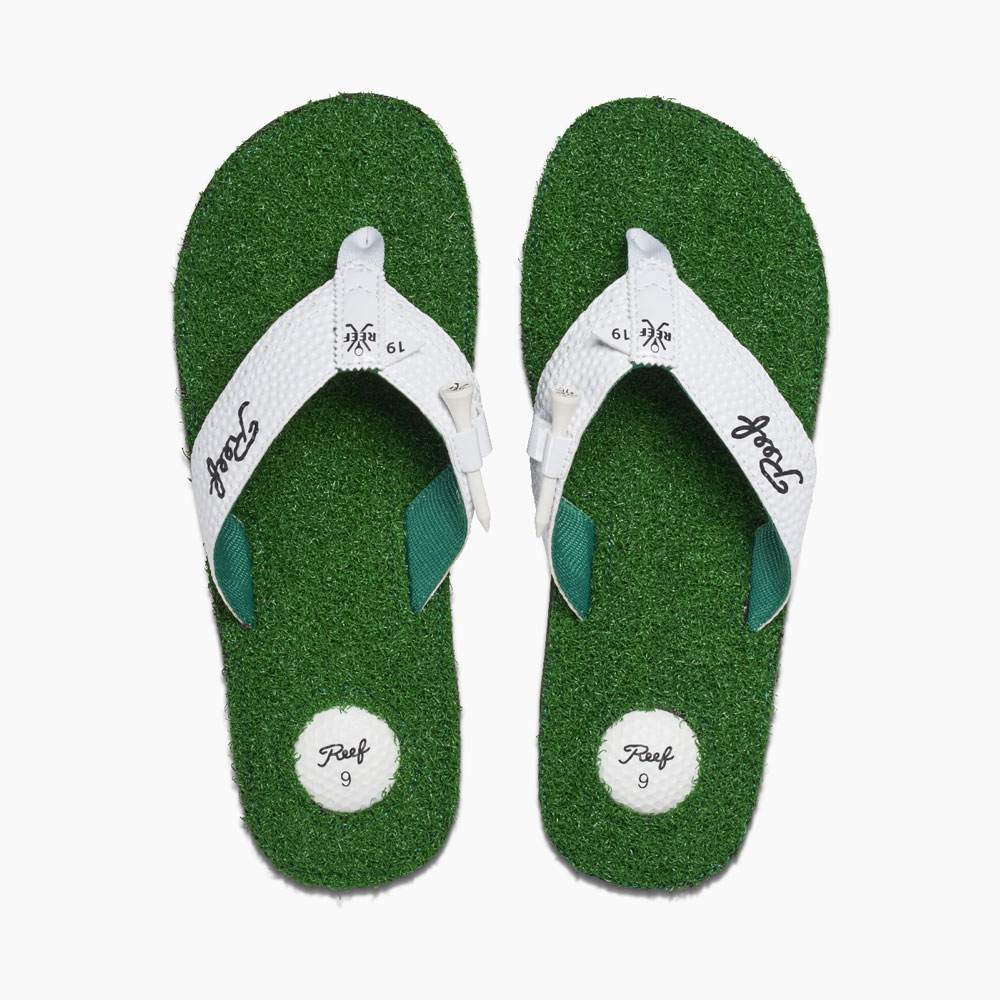 Reef Mens GolfInspired Bottle Opener Flip Flops